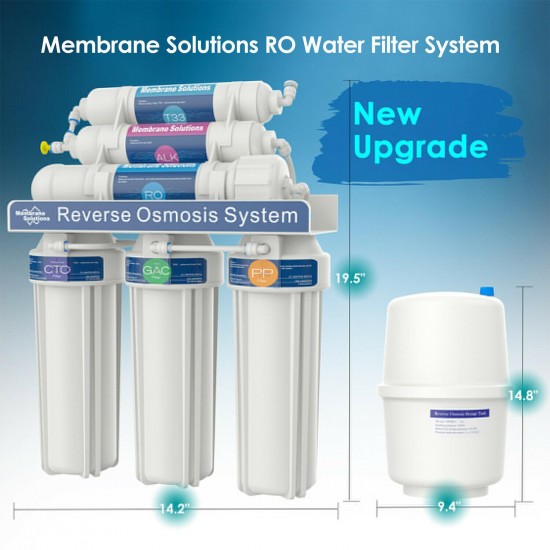 4 Pack 6-Stage Reverse Osmosis Alkaline Mineral Water Filter System 100GPD