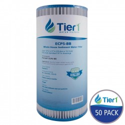 10 x 4.5 Inch 5 Micron ECP5-BB Polypropylene Sediment Water Filter 50 Pack
