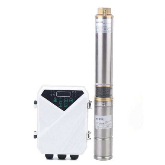 DC24V 200W Solar Water Pump Deep Well Solar Submersible Pump Stainless Steel US