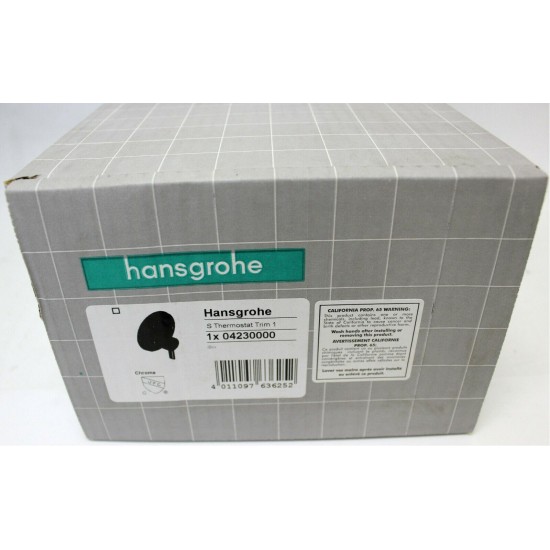 Modern Hansgrohe S Thermostatic Shower Trim w/Volume Control Chrome 4230000