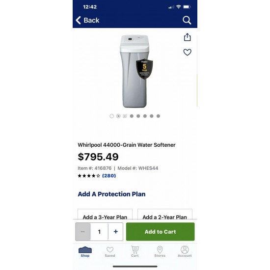 Whirlpool 44000-Grain Water Softner