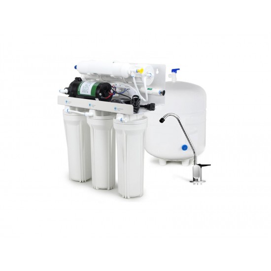 5 Stage w/ Booster Pump Complete 75 GPD Reverse Osmosis Water Filtration System