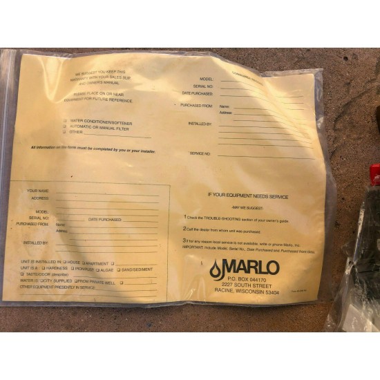 Marlo Clack water treatment system 0948                                        N