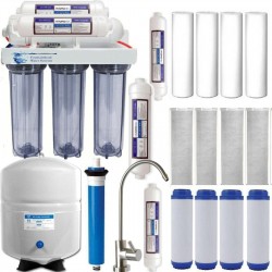 Reverse Osmosis Bundle High Alkaline Ionizer Neg ORP System Brushed Nickel Fauce