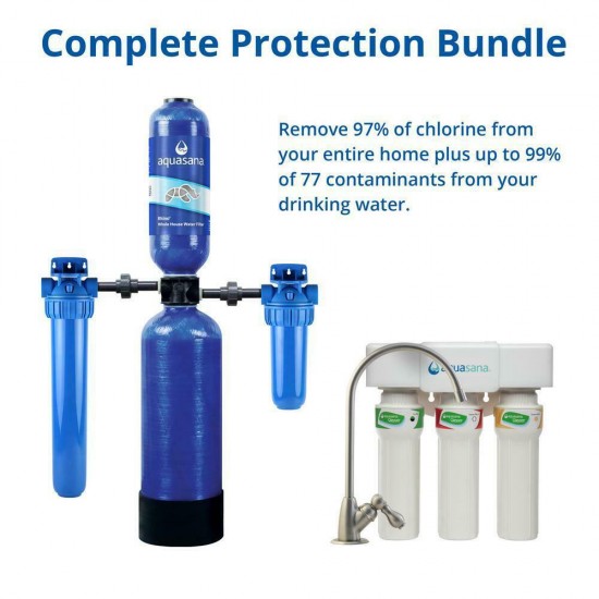 Whole House Rhino Filter 300K Gal 3 Stage Max Flow Under Counter Water System