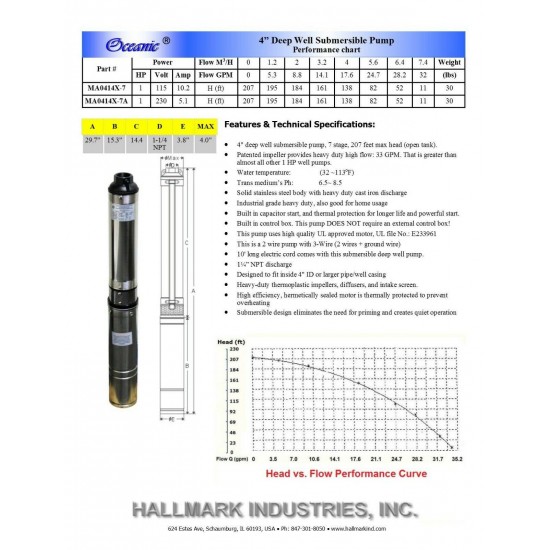 Deep Well Submersible Pump 4.1
