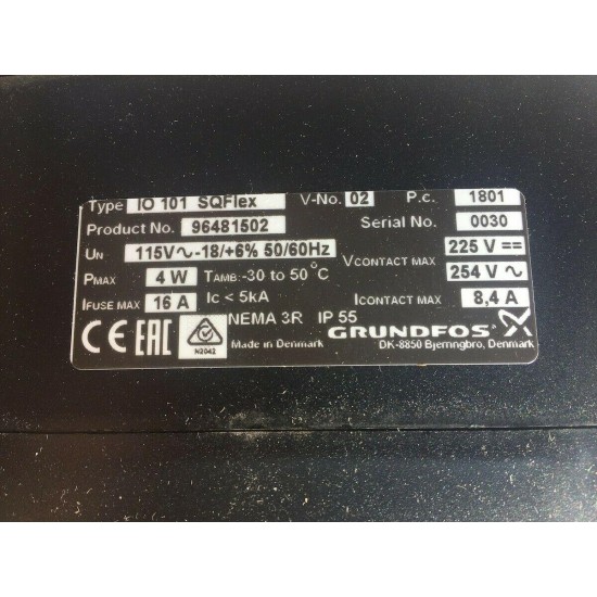 GRUNDFOS SQFlex IO 101 generator inlet box (115V), NEW.   IO-101 IO101