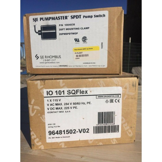 GRUNDFOS SQFlex IO 101 generator inlet box (115V), NEW.   IO-101 IO101