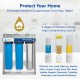 Whole House Water Filter System Carbon KDF Sediment 3 Stage Filtration 4.5