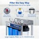 Whole House Water Filter System Carbon KDF Sediment 3 Stage Filtration 4.5