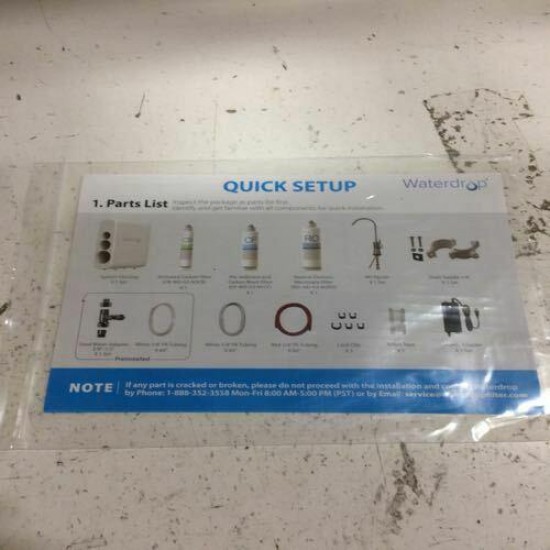 Waterdrop RO Reverse Osmosis Drinking Water Filtration System 400 GPD Tankless