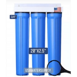 Iron/Sulfur Removal TRIPLE Whole House Water Filter System for Drinking Water