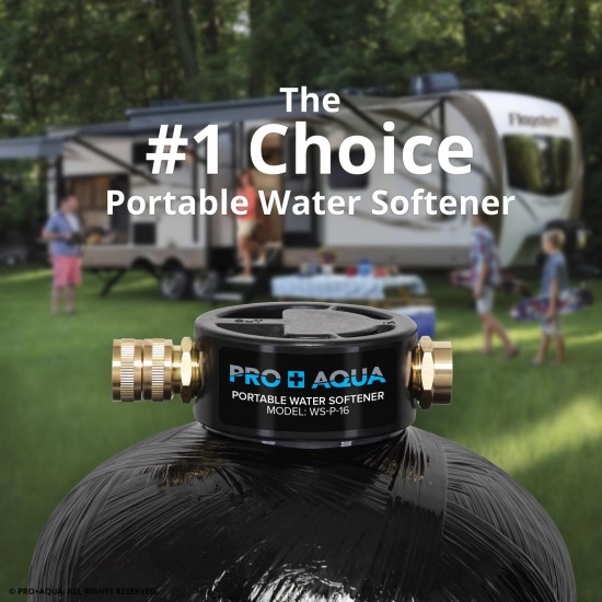 Portable RV Water Softener Pro Grade 16,000 Grain, Trailers, Boats, Car Washing