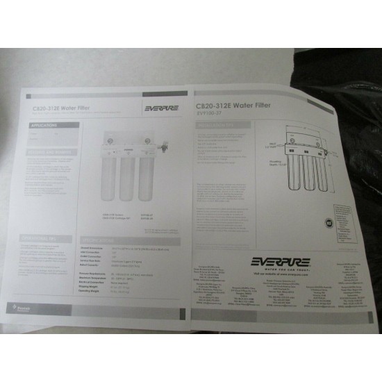 Everpure EV910037 CB20-312E Chloramine Reduction System