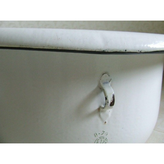 baby bathtub steel white Enamel Vintage Baby Bath White Planter Bird Bath