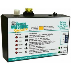Basement Watchdog 0.33 HP Special + Battery Backup Sump Pump System 12 Volts New