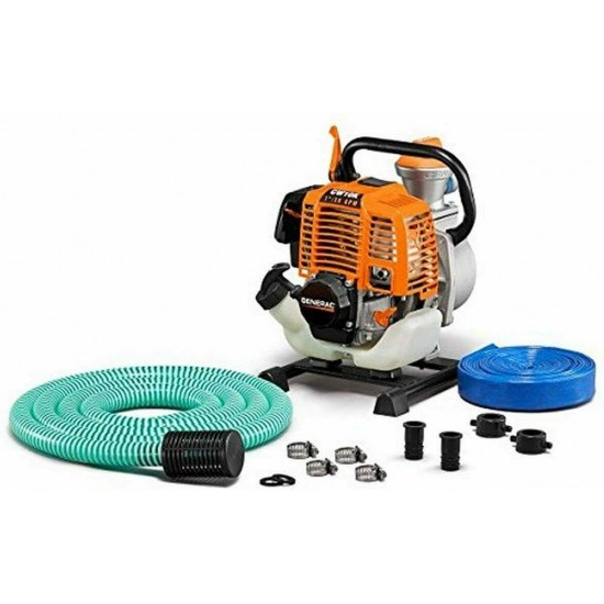Generac 2HP 1 In. Gas Powered Clean Water Pump with Hose Kit