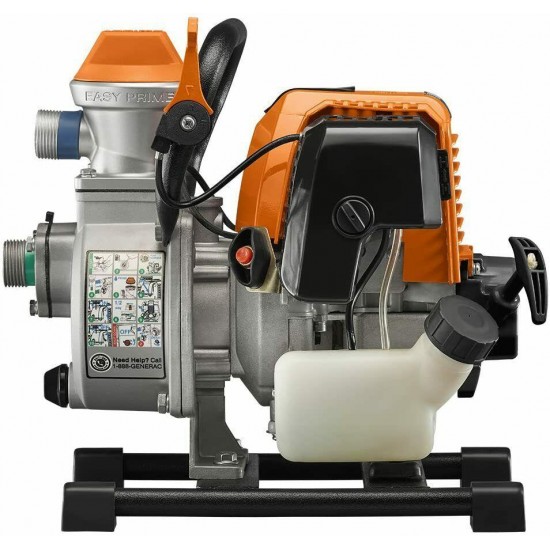 Generac 2HP 1 In. Gas Powered Clean Water Pump with Hose Kit