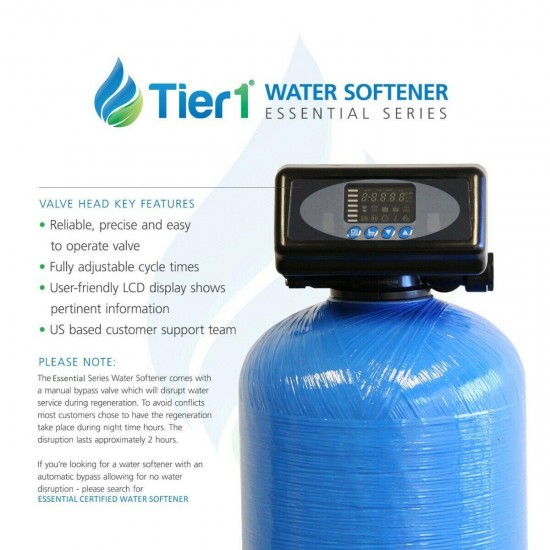 Tier1 Essential Series 32,000 Grain High Efficiency Digital Water Softener