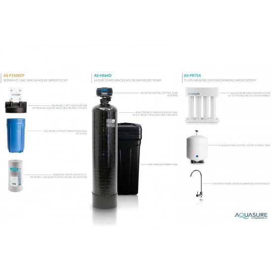 Aquasure Water Softener / 75 GPD RO / 10