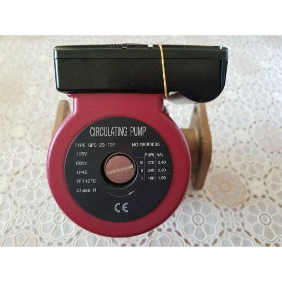Bronze Water Circulating Pump W/Check Valve 3-Speed Pump 115V 270W