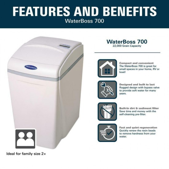 22,000-grain capacity water softener system