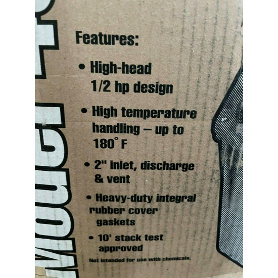 BRAND NEW IN BOX Liberty 405/A Commercial High Head Drain Pump Alarm 1/2 HP 115V