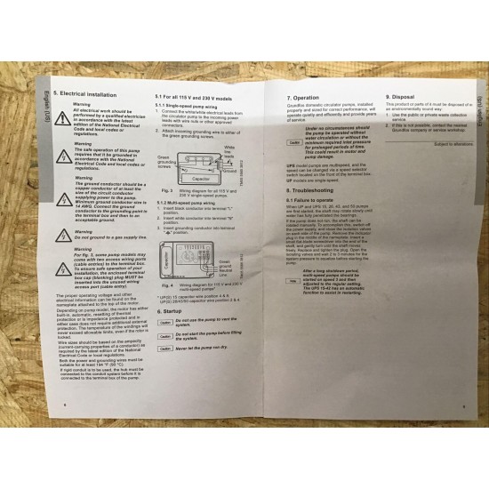 Grundfos 59896773, UPS15-55SFC, Flanged, Stainless Steel, 3-Speed Pump, 115 V.