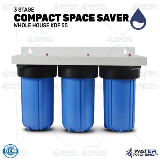 3 Stage Compact Space Saver, KDF 55 Whole House Home Water Filtration System.