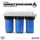 3 Stage Compact Space Saver, KDF 55 Whole House Home Water Filtration System.