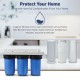 3 Stage Compact Space Saver, KDF 55 Whole House Home Water Filtration System.