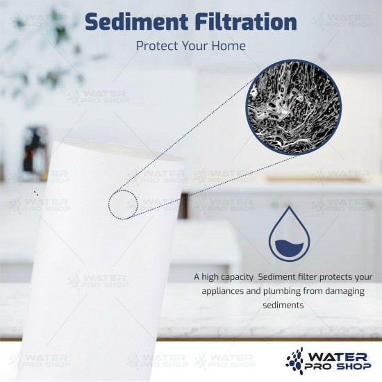 3 Stage Compact Space Saver, KDF 55 Whole House Home Water Filtration System.