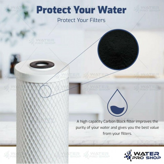 3 Stage Compact Space Saver, KDF 55 Whole House Home Water Filtration System.