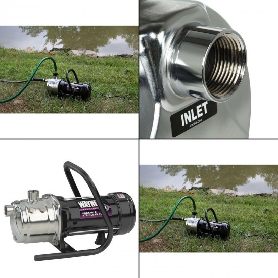 1 hp stainless steel portable sprinkler pump | wayne lawn water corrosion draws