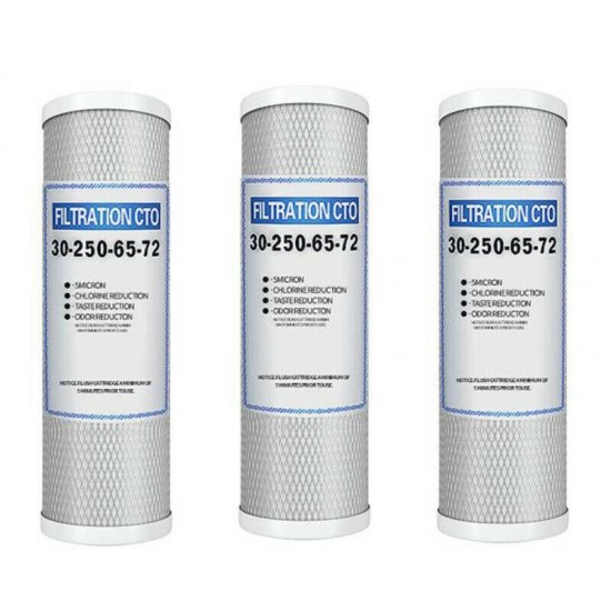 20X(3Pcs 10 Inch Compressed Carbon Filter elements Household Water Purifier