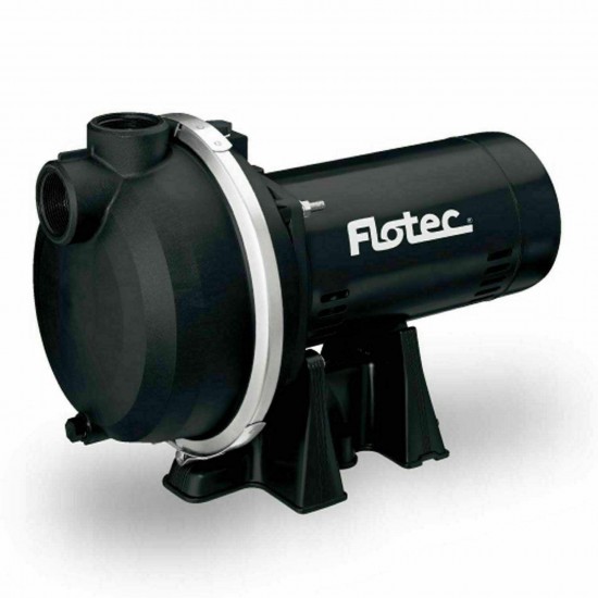 Flotec Thermoplastic Lawn Sprinkler Pump 1.5 HP Corrosion-Resistant Black