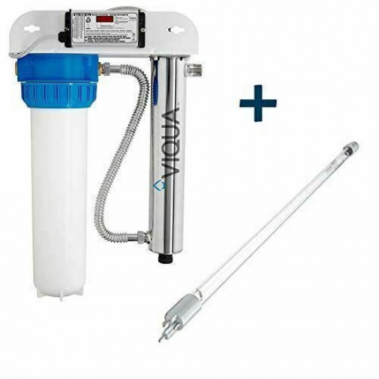 Viqua VH410-F20 UV Bundle: 18 GPM Whole Home System & Extra Replacement Lamp