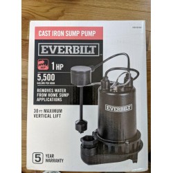 Everbilt 1HP Professional Cast Iron Sump Pump