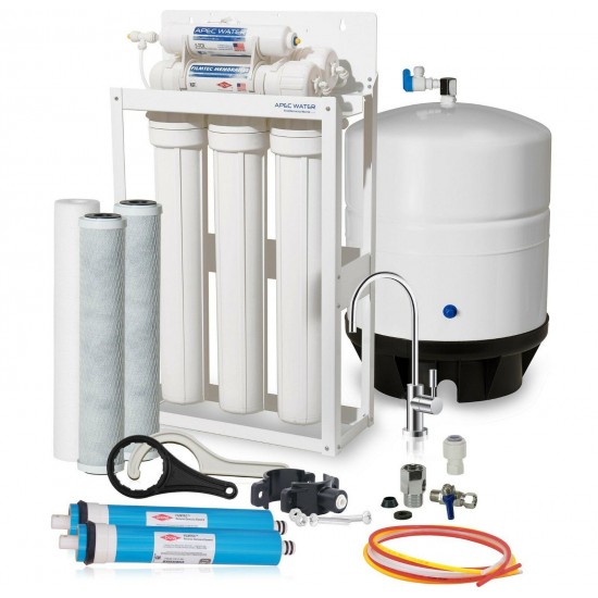APEC 240 GPD Light Commercial Reverse Osmosis Water Filter System with 14G Tank