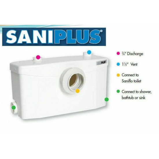 Saniflo 002 SANIPLUS Macerating Pump for Full Bathroom - Macerator