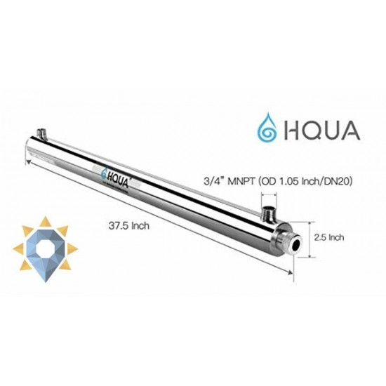 Sterilizer Filter Uv Water Sterilizer Light Canister Bulb Whole House 12GPM 110V