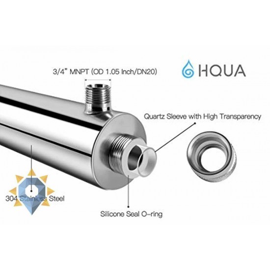 Sterilizer Filter Uv Water Sterilizer Light Canister Bulb Whole House 12GPM 110V