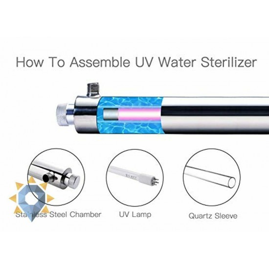 Sterilizer Filter Uv Water Sterilizer Light Canister Bulb Whole House 12GPM 110V