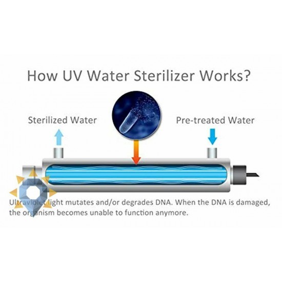 Sterilizer Filter Uv Water Sterilizer Light Canister Bulb Whole House 12GPM 110V