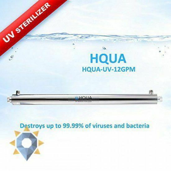 Sterilizer Filter Uv Water Sterilizer Light Canister Bulb Whole House 12GPM 110V