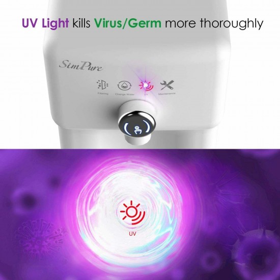 SimPure Y6/Y7 Countertop Water Filtration System UV Light Portable Dispenser