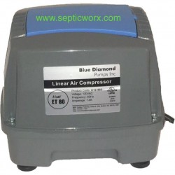 BLUE DIAMOND ET80 Septic/Pond Air Pump FREE SHIPPING COMPATIBLE TO HIBLOW HP80