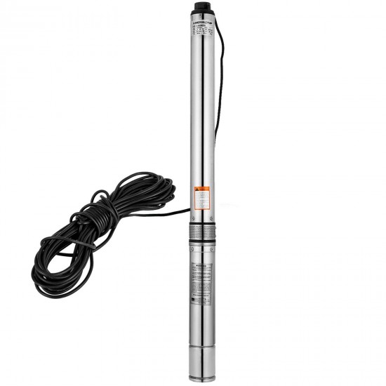 3HP Deep Well Pump 630FT 42GPM 230V Submersible Stainless Steel w/ Control Box