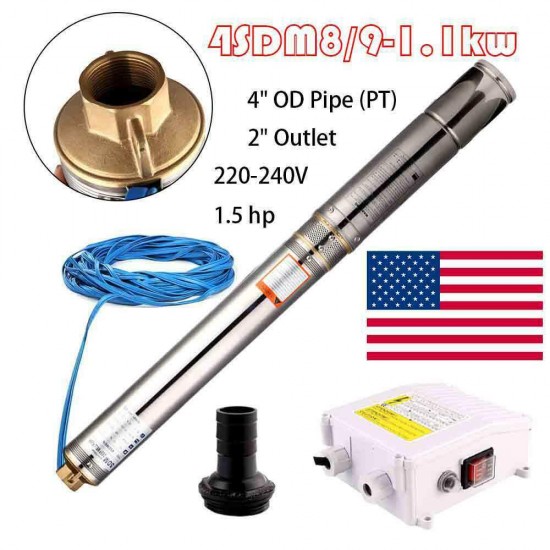shyliyu 220-240V 1.5HP Submersible Deep Well Pump PT 4
