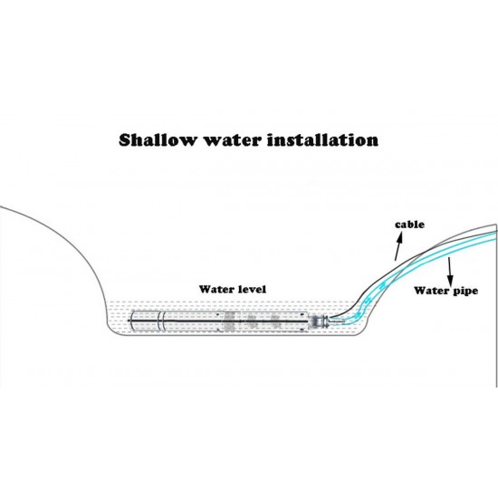 shyliyu 220-240V 1.5HP Submersible Deep Well Pump PT 4